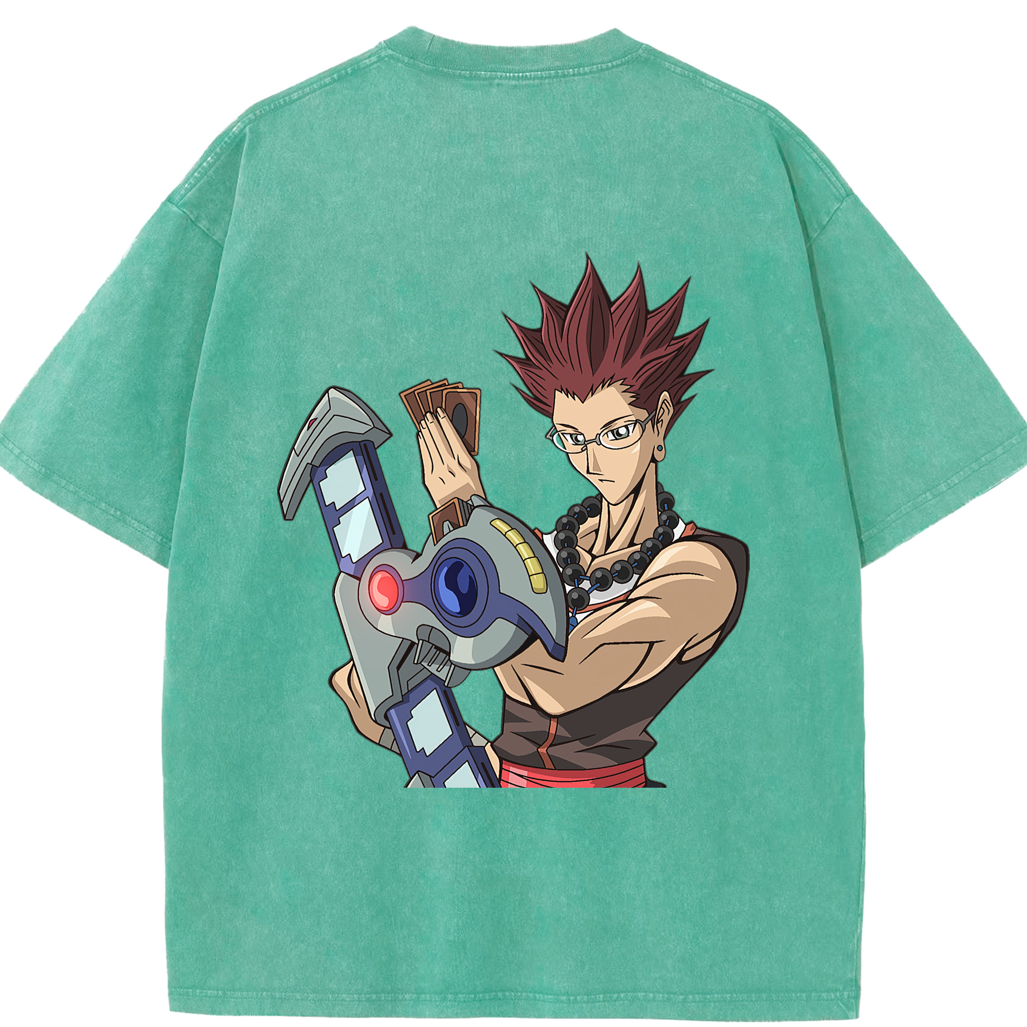 （画像用） 遊☆戯☆王 Yu-Gi-Oh! 綿100% ヴィンテージ風 半袖Tシャツ（背面プリント）